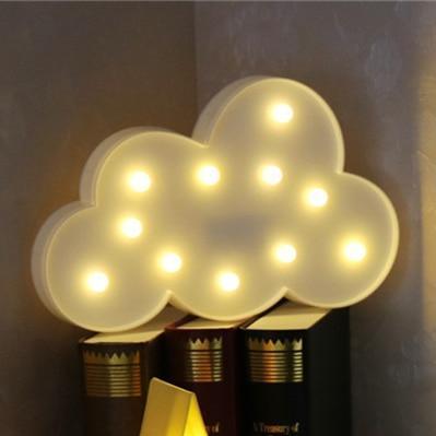 Lovely Cloud Star Moon LED Light