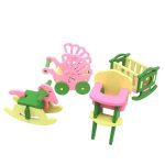 Baby Wooden Dollhouse Furniture Dolls