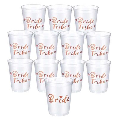 25 Pcs Party Cups Bride Tribe